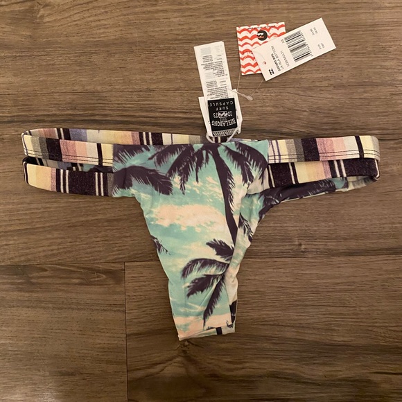 NWT Billabong La Isla Palm Print Bikini Bottom - Picture 3 of 4